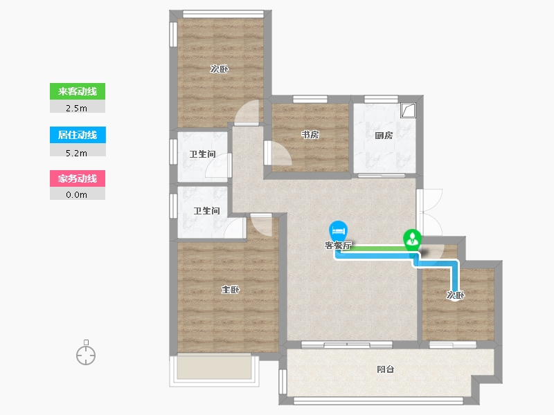 安徽省-合肥市-文一朗书轩-81.20-户型库-动静线