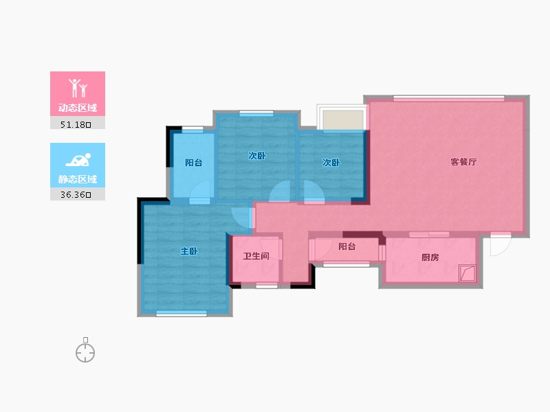 四川省-成都市-东原江山印月-77.37-户型库-动静分区