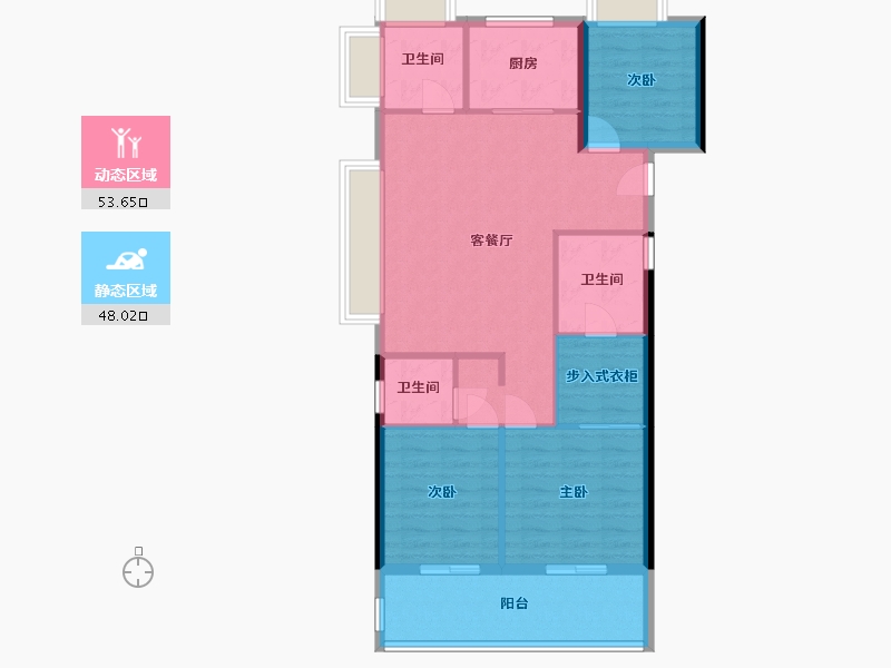 福建省-泉州市-保利宝龙和光悦湖-92.00-户型库-动静分区