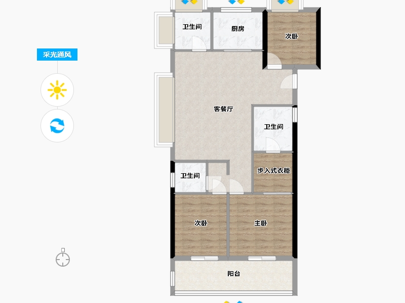 福建省-泉州市-保利宝龙和光悦湖-92.00-户型库-采光通风