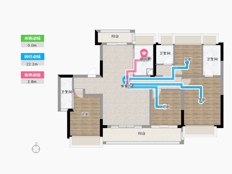 广东省-东莞市-华侨城天鹅堡-110.60-户型库-动静线