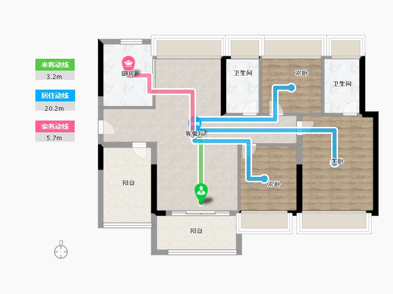 广东省-惠州市-保利堂悦花园-91.99-户型库-动静线