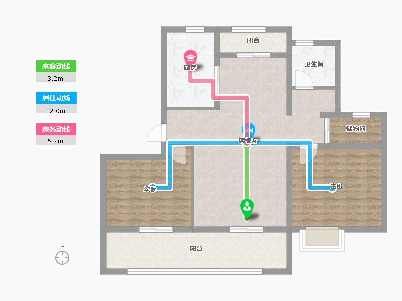 安徽省-阜阳市-城南栖霞云境-92.29-户型库-动静线