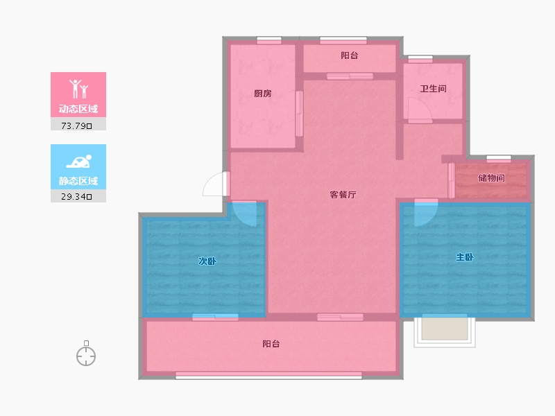 安徽省-阜阳市-城南栖霞云境-92.29-户型库-动静分区