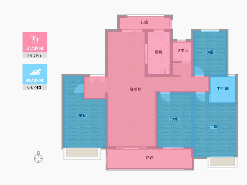 河南省-新乡市-长城今典-北区-133.60-户型库-动静分区