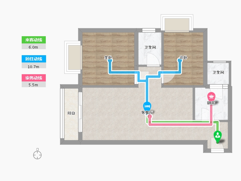 广东省-深圳市-五洲星苑-60.41-户型库-动静线