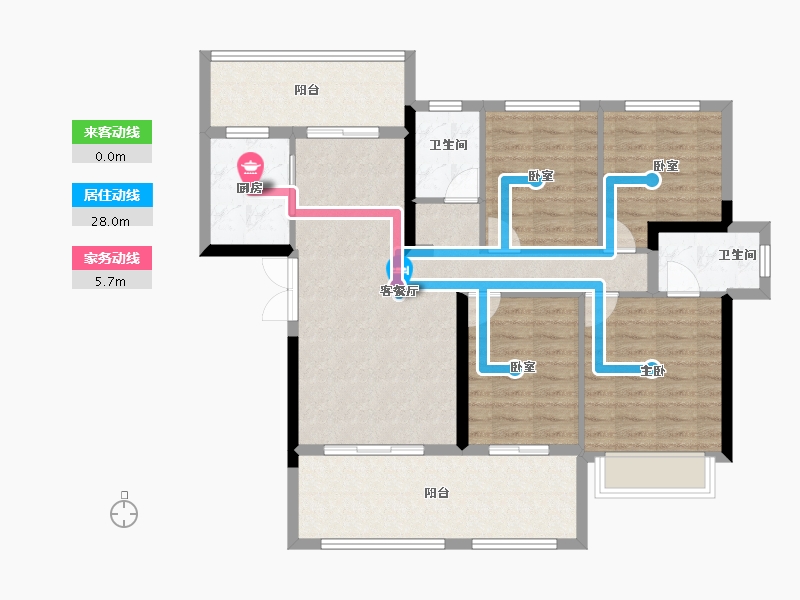 湖北省-恩施土家族苗族自治州-四季·未来城-103.12-户型库-动静线