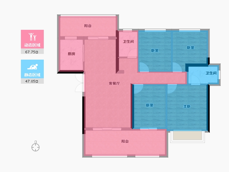 湖北省-恩施土家族苗族自治州-四季·未来城-103.12-户型库-动静分区