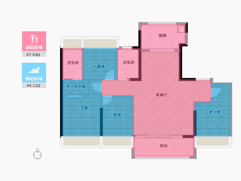 广东省-深圳市-万科未来之光-100.55-户型库-动静分区