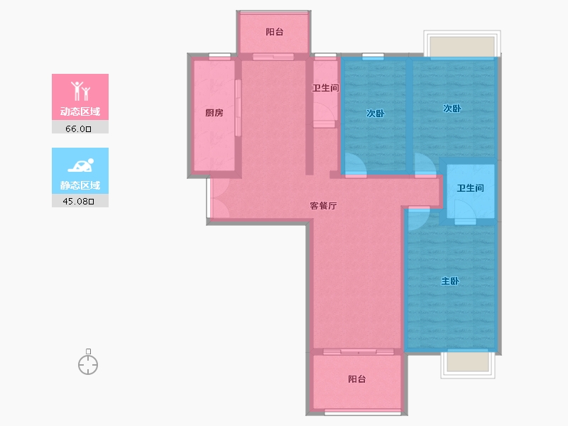 河南省-南阳市-田源新城-98.39-户型库-动静分区