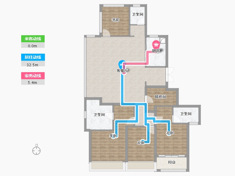 浙江省-温州市-东厦滨江上品-130.77-户型库-动静线