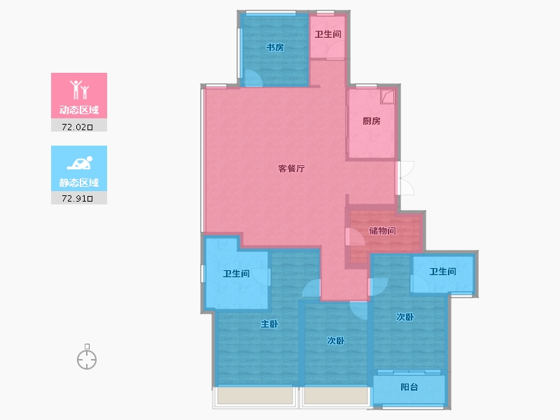 浙江省-温州市-东厦滨江上品-130.77-户型库-动静分区