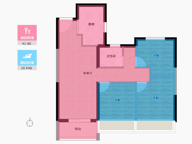 上海-上海市-大华·梧桐樾-60.81-户型库-动静分区