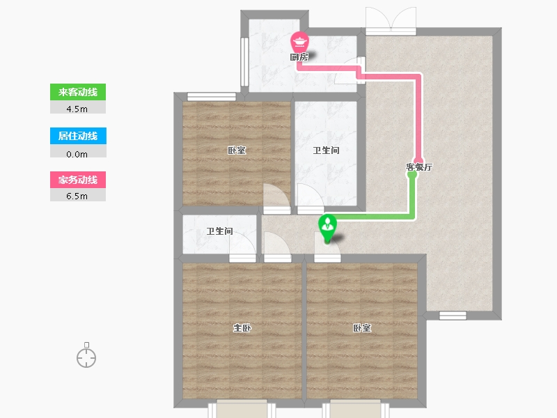 河北省-邯郸市-创宇观湖-84.00-户型库-动静线