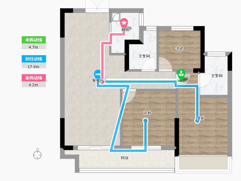 浙江省-台州市-东泰·枫璟嘉园-70.41-户型库-动静线