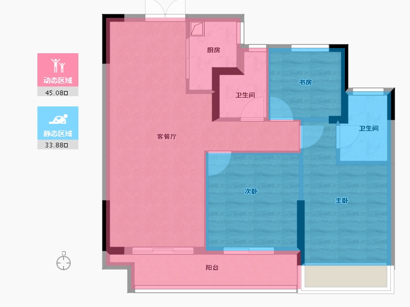 浙江省-台州市-东泰·枫璟嘉园-70.41-户型库-动静分区