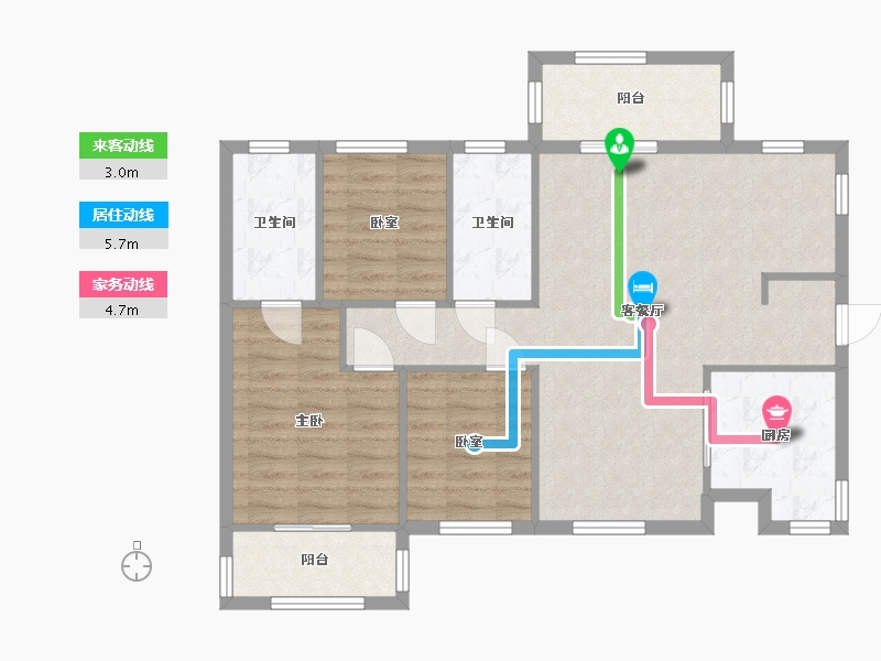 广东省-深圳市-卓越和奕府-90.40-户型库-动静线