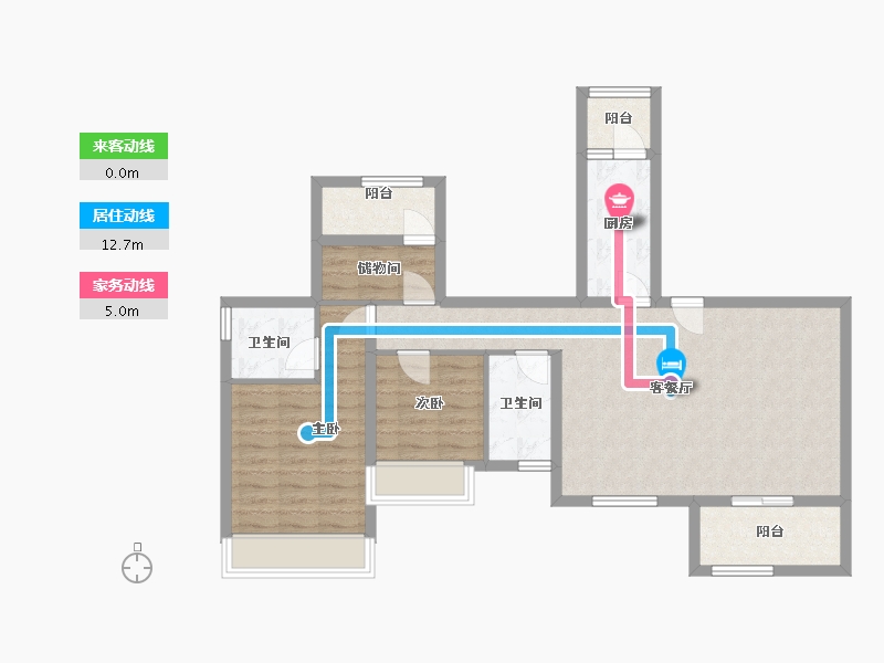 贵州省-黔南布依族苗族自治州-绿城时代中心-107.00-户型库-动静线