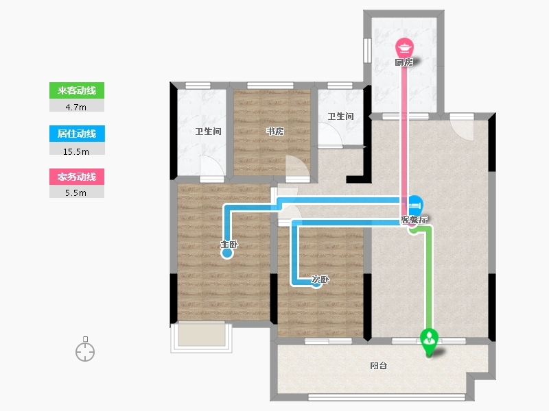 河南省-南阳市-铭袖锦运-95.20-户型库-动静线