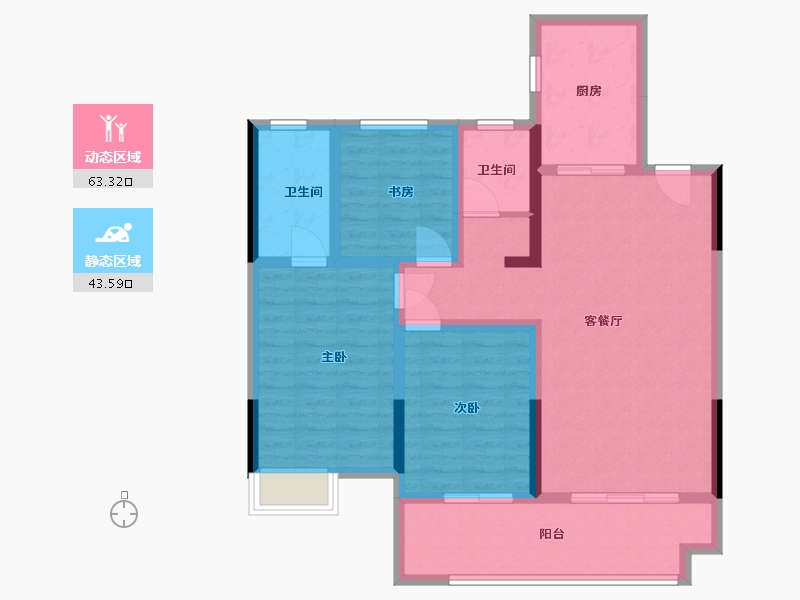 河南省-南阳市-铭袖锦运-95.20-户型库-动静分区