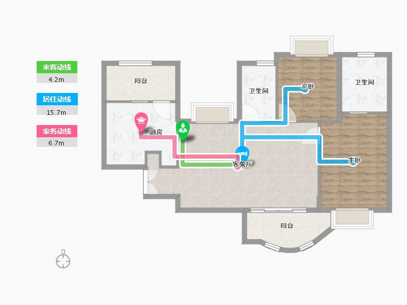 上海-上海市-静安四季苑-98.00-户型库-动静线