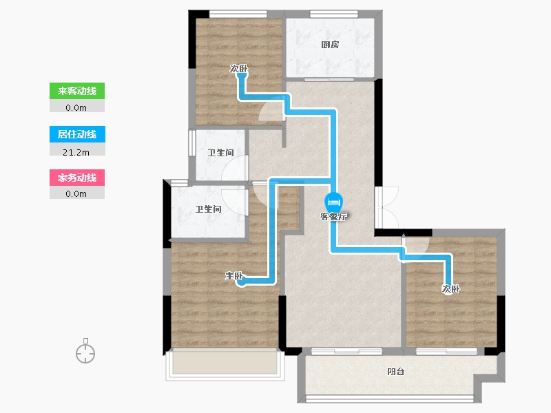 浙江省-台州市-东泰·枫璟嘉园-88.00-户型库-动静线