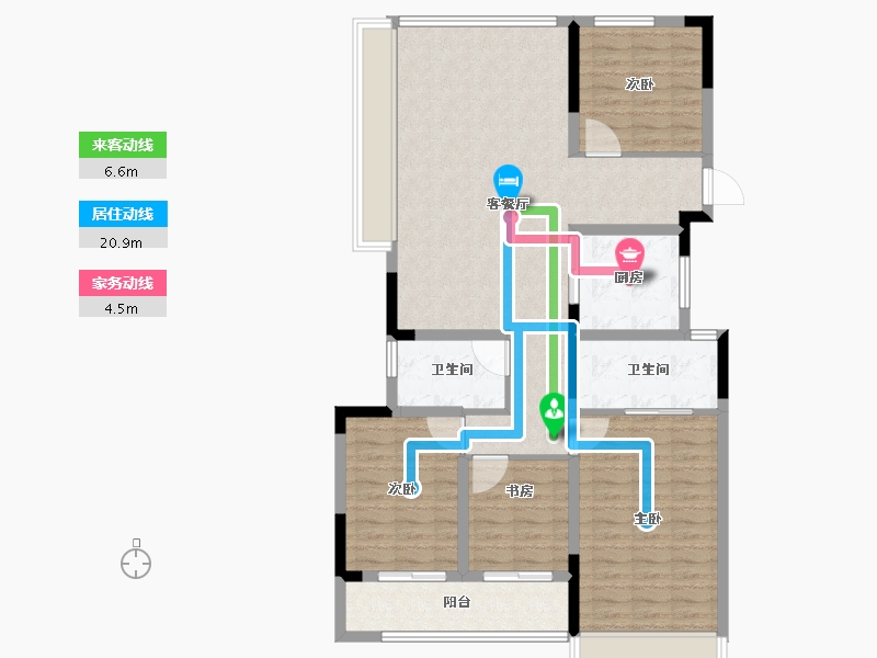 浙江省-衢州市-金成江潮鸣汇-114.00-户型库-动静线