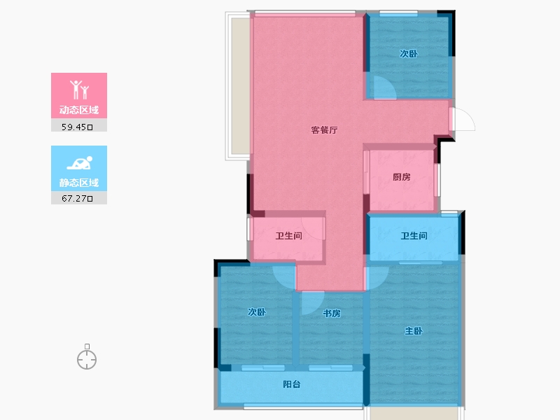 浙江省-衢州市-金成江潮鸣汇-114.00-户型库-动静分区