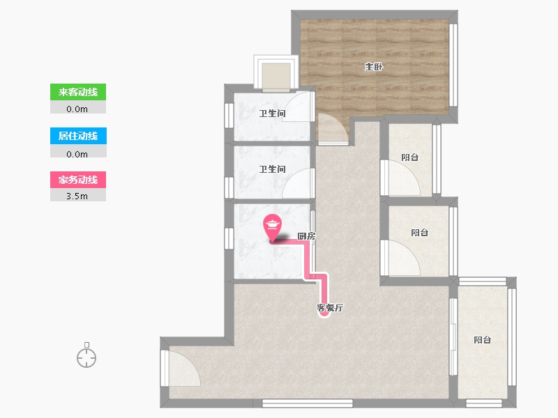 广东省-广州市-保利·和悦滨江-67.01-户型库-动静线