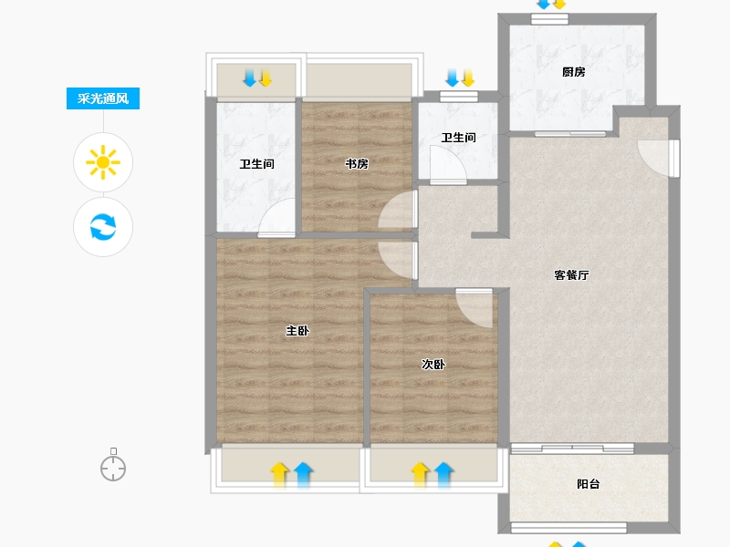 上海-上海市-建发熙和府-79.00-户型库-采光通风