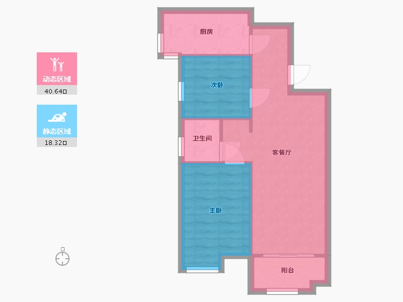 广东省-广州市-中海誉城南苑-52.83-户型库-动静分区