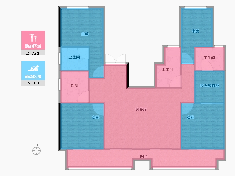 安徽省-滁州市-万成九樾别墅-142.41-户型库-动静分区