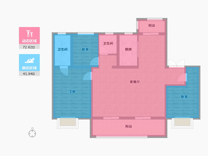 河南省-郑州市-雍景城佳苑-114.40-户型库-动静分区