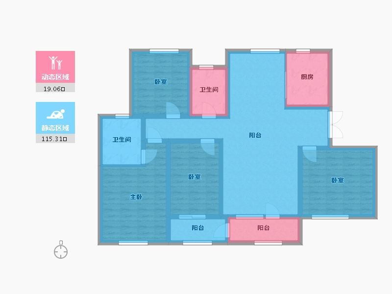 河北省-石家庄市-安联天颂-131.20-户型库-动静分区