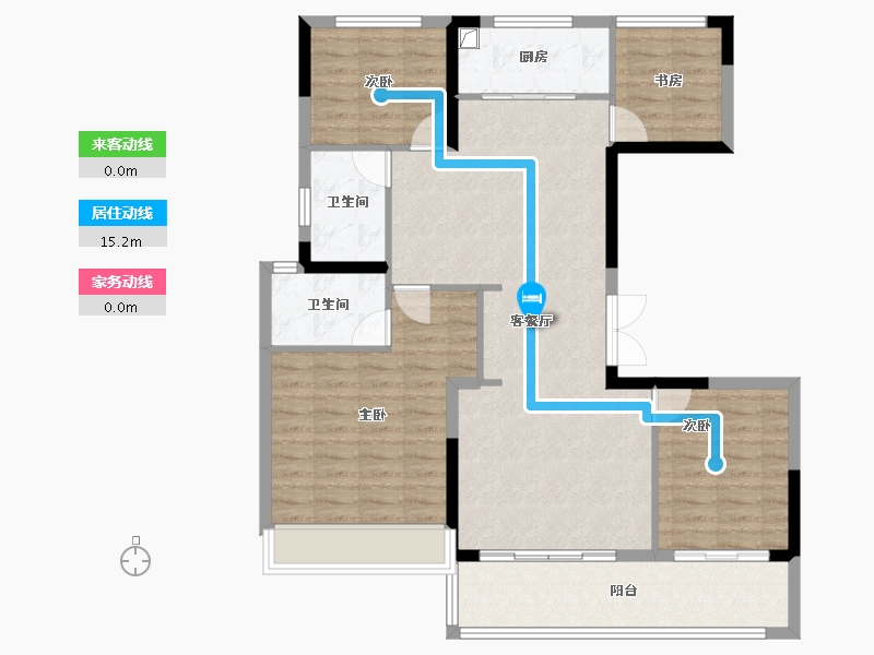 浙江省-杭州市-金茂临江上城-103.35-户型库-动静线