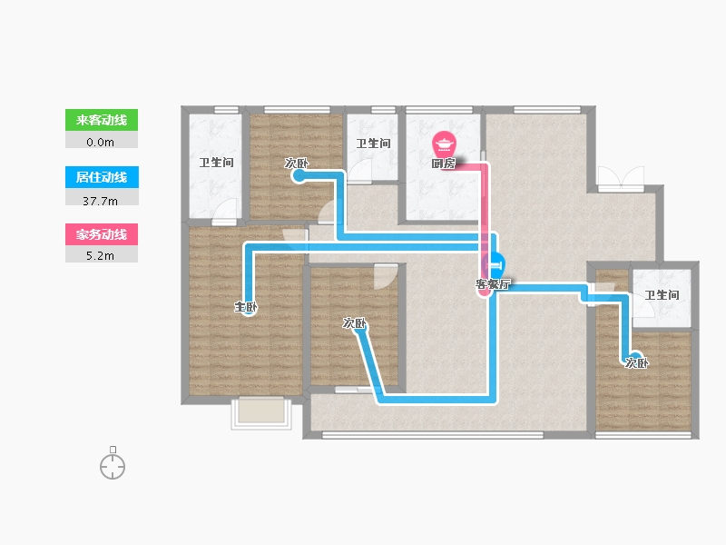 河北省-保定市-云海世家-144.53-户型库-动静线