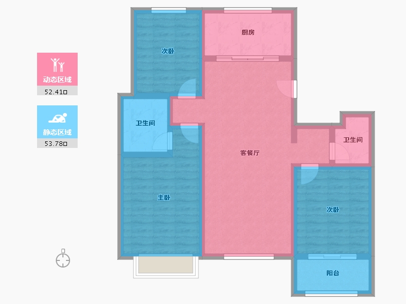 河北省-衡水市-中超天著-102.54-户型库-动静分区