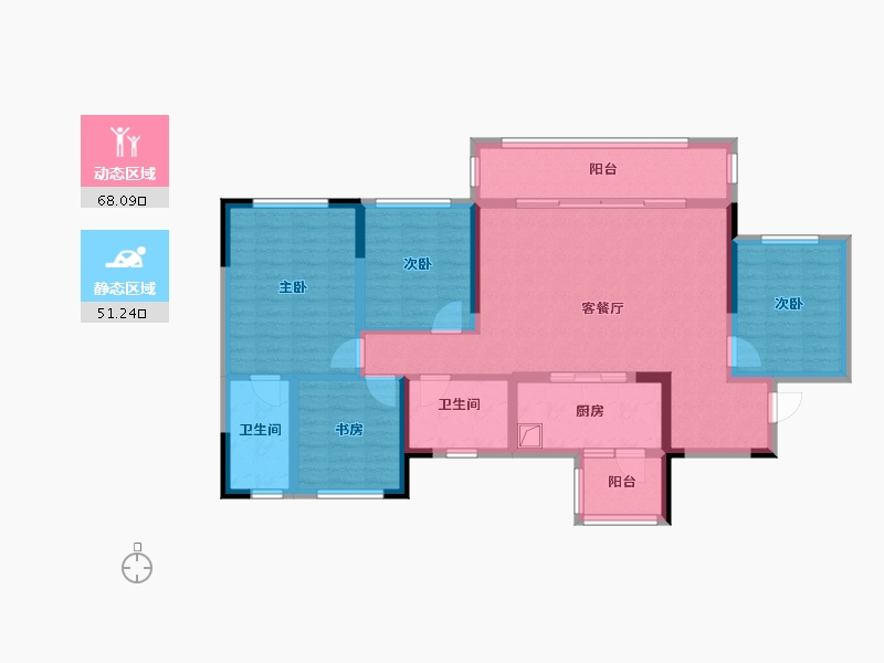 四川省-成都市-中国铁建新川樾-106.01-户型库-动静分区