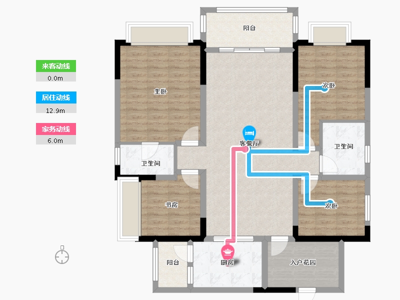 四川省-成都市-熙畔别院-112.63-户型库-动静线