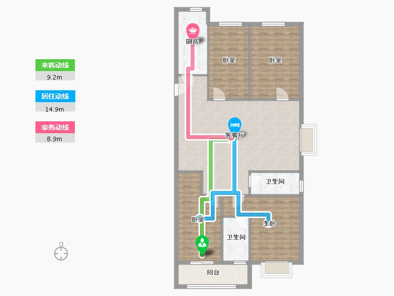 山东省-菏泽市-天宸馨园-119.20-户型库-动静线