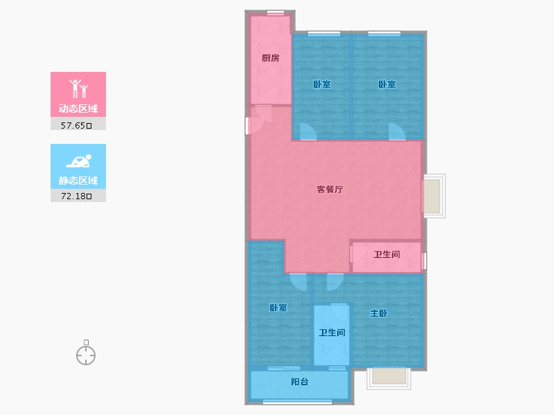 山东省-菏泽市-天宸馨园-119.20-户型库-动静分区