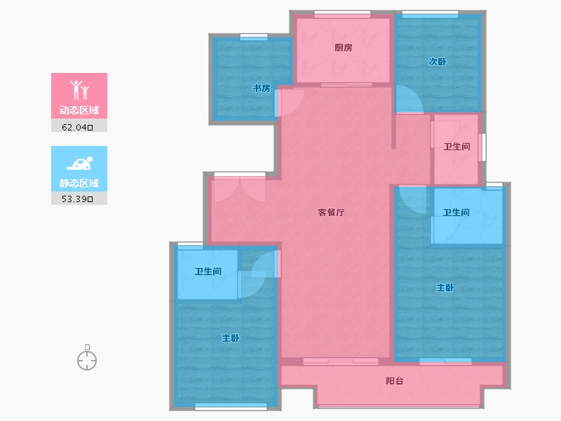 浙江省-湖州市-满庭芳府-104.00-户型库-动静分区