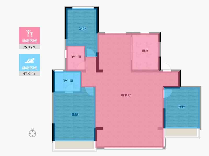 浙江省-湖州市-绿地公园大道-111.20-户型库-动静分区