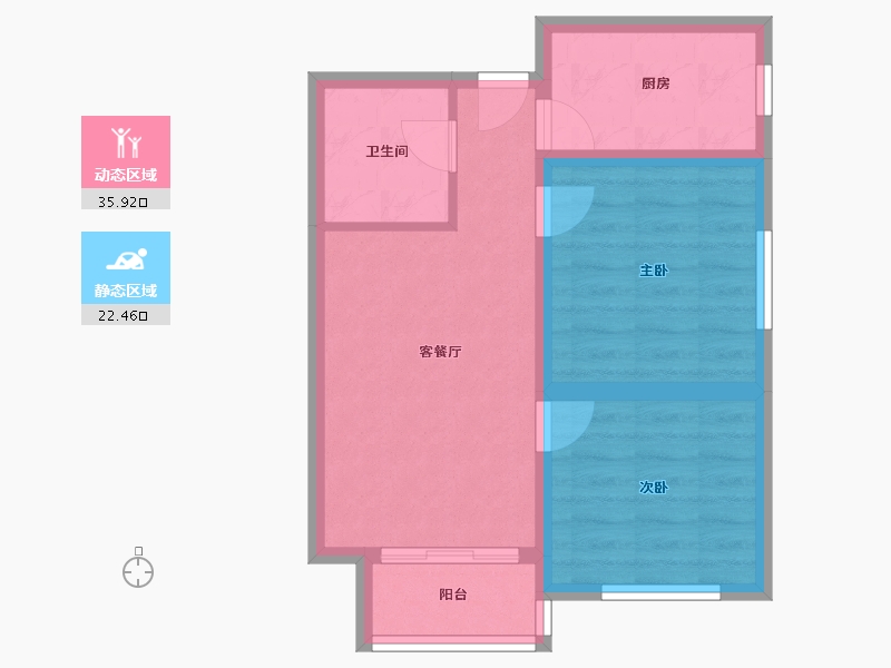 河南省-南阳市-浩创·伏牛山-51.46-户型库-动静分区