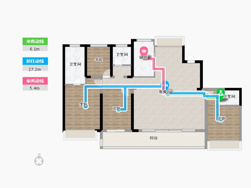 浙江省-温州市-玖望云邸-148.01-户型库-动静线