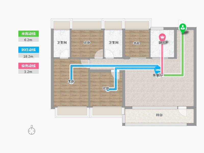 江苏省-南京市-保利阅云台-103.20-户型库-动静线