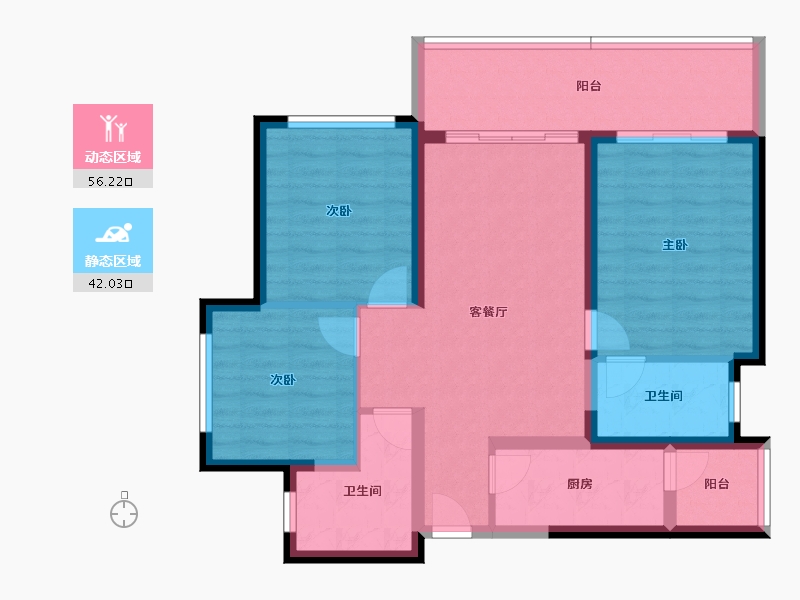 四川省-成都市-天府半岛-87.56-户型库-动静分区