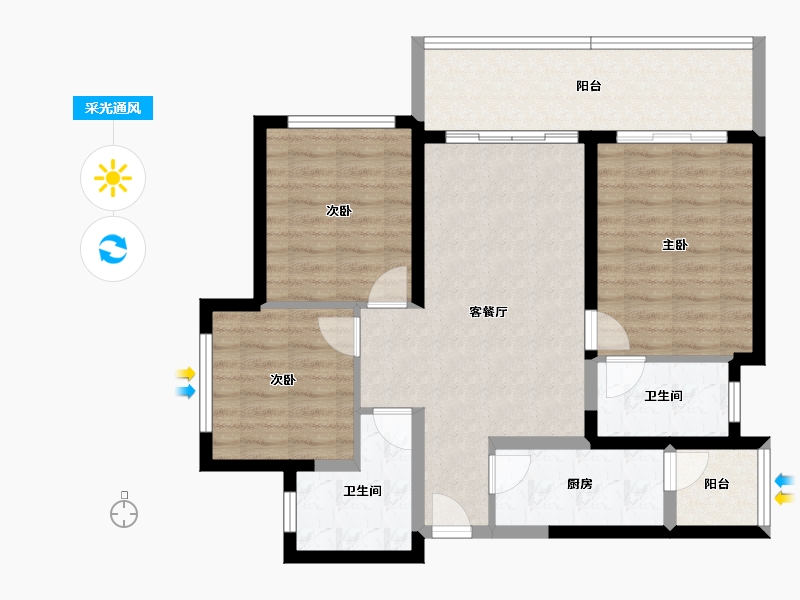 四川省-成都市-天府半岛-87.56-户型库-采光通风