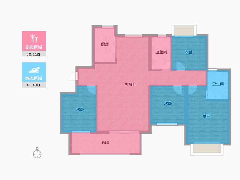 江西省-抚州市-喜乐壹号院-96.00-户型库-动静分区