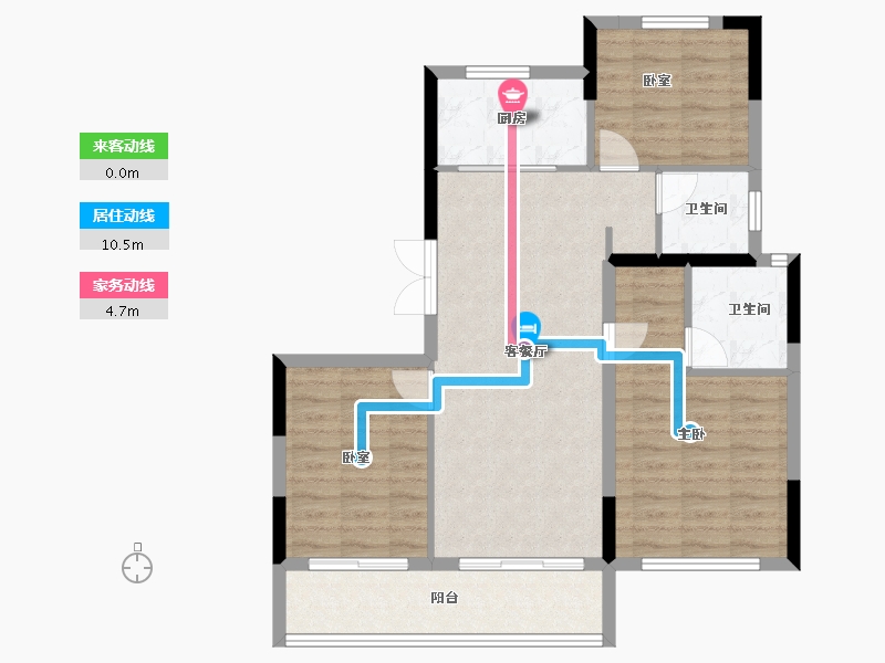 浙江省-杭州市-杭房众安·未珂宸铭府-83.20-户型库-动静线